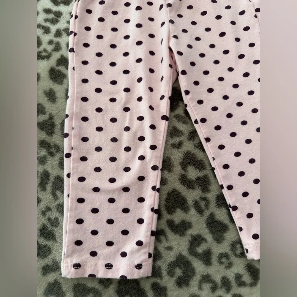 2007 Old Navy Polka Dot Leggings in Pink Brown Size 18-24 months Girls